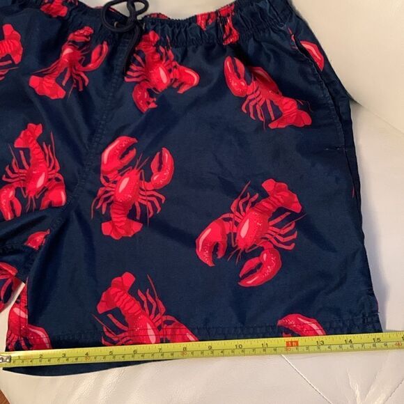 George Swim Trunks Navy With Red Lobsters Print Men’s Shorts Size XL - Picture 7 of 8